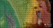 Topographic example - drainage directions with colored elevations.jpg