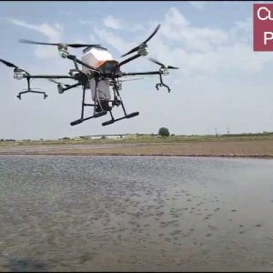 Customer case of EFT drone equipped with granule spreader